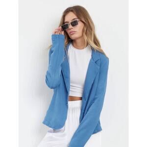 LA Made 100% Cotton Blue Cardigan NWTs